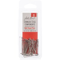 Picture of John Bead Stainless Steel Ball Head Pins, 25mm, Pack of 50
