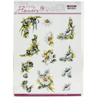 Precious Marieke Find It Trading Punch Out Sheet, Blue Flowers