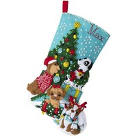 Picture of Bucilla Felt Stocking Applique Kit - Long Christmas