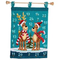 Picture of Vervaco Stamped Cross Stitch Wall Hanging Kit - Elk, 16x21.2inch
