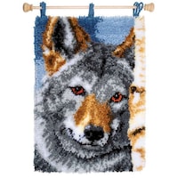Picture of Vervaco Latch Hook Rug Kit, Wolf, 16x21inch