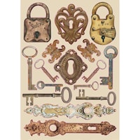 Picture of Stamperia A5 Locks & Keys Lady Wooden Shapes