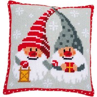 Picture of Vervaco Counted Cross Stitch Cushion Kit - Christmas Gnomes