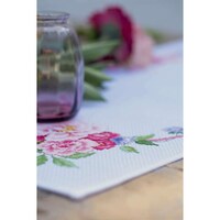 Picture of Vervaco Stamped Table Runner Embroidery Kit - Classic Flower, 16x40inch
