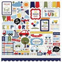 Picture of Echo Park Paper Little Dreamer Boy Cardstock Stickers, Elements, 12x12inch