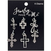 Jewelry Made By Me Charms - Cross, Pack of 6