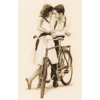 Picture of Vervaco Counted Cross Stitch Kit - Couple With Bicycle on