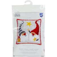 Picture of Vervaco Counted Cross Stitch Cushion Kit - Xmas Gnomes