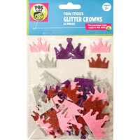 Picture of Craft for Kids Glitter Foam Stickers, Crown, 44Packs
