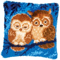 Picture of Vervaco Cushion Latch Hook Kit, Cuddling Owls, 16x16inch