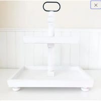 Picture of Foundations Decor Rectangle Tiered Tray, White