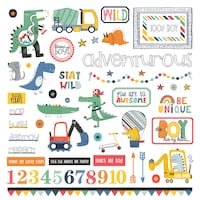 Picture of Photo Play Paper Little Boys Have Big Adventures Stickers, 12x12inch