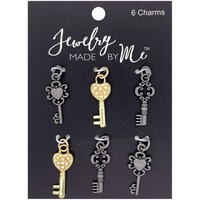 Jewelry Made By Me Charms - Key, Pack of 6