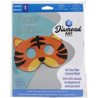 Leisure Arts Diamond Art Costume Foam Mask Kit - Sparkle Tiger