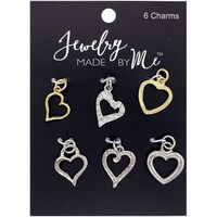 Jewelry Made By Me Charms - Heart, Pack of 6