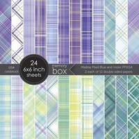 Picture of Memory Box Paper Pad, Madras Plaid Blue & Violet, 6x6inch, 24Packs
