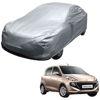 Picture of Kozdiko Body Cover with Buckle Belt and Mirror Pocket for Hyundai Santro 2018, Grey