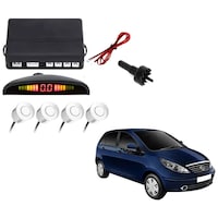 Kozdiko Reverse Car Parking LED Sensor for Tata Indica Vista, White, Pack of 7