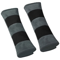 Kozdiko Seat Belt Cushion Pillow for Maruti Ignis, Grey & Black, 2Pcs