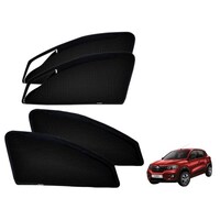 Picture of Kozdiko Zipper Magnetic Car Sunshades Curtain for Renault Kwid, Black, Set of 4