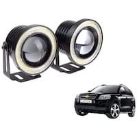 Kozdiko LED Projector Fog Light COB with Angel Eye Ring for Chevrolet Captiva, 15 W, White, 2 Pcs