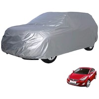 Picture of Kozdiko Car Body Cover with Buckle Belt for Hyundai Elantra, Silver