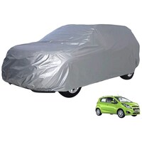 Picture of Kozdiko Car Body Cover with Buckle Belt for Chevrolet Beat, Silver