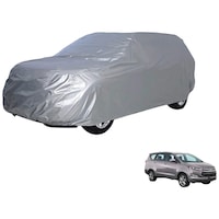 Picture of Kozdiko Car Body Cover with Buckle Belt for Toyota Innova Crysta, Silver