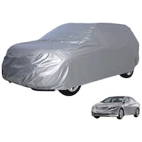 Picture of Kozdiko Car Body Cover with Buckle Belt for Hyundai Sonata, Silver