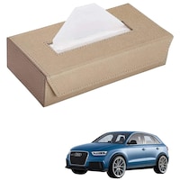 Picture of Kozdiko Car Tissue Box Holder with 200 Sheets, Small, Beige
