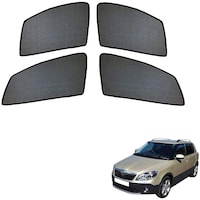 Picture of Kozdiko Car Half Magnetic Sunshades Curtain for Skoda Fabia, Black, Set of 4