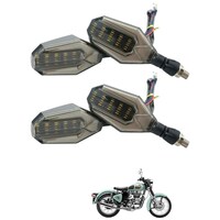 Picture of Kozdiko LED DRL Lamp Singal Indicators Lights for Royal Enfield Classic 350, ‎Multicolour, 4 Pcs