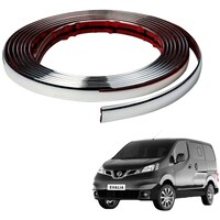 Kozdiko Car Chrome Beading Roll for Nissan Evalia, 14MM, 20 meter, Medium, Silver