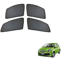 Picture of Kozdiko Car Half Magnetic Sunshades Curtain for Honda Brio, Black, Set of 4