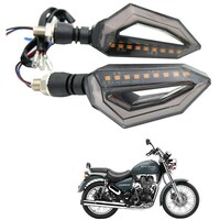 Picture of Kozdiko D Shaped Bike Rear Side Indicator Light for Royal Enfield Classic 350, Multicolour, 4 Pcs