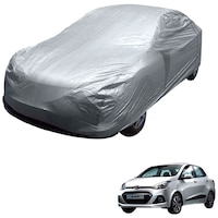 Kozdiko Car Body Cover with Buckle Belt for Hyundai Xcent, KZDO394177, Silver