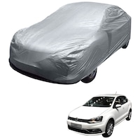 Picture of Kozdiko Car Body Cover with Buckle Belt for Volkswagen Ameo, KZDO394338, Large, Silver
