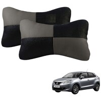 Picture of Kozdiko Neck Rest Cushion for Maruti Suzuki Baleno Nexa, KZDO785052, Grey & Black, Set of 2
