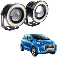 Picture of Kozdiko Led Projector Fog Light Cob with Angel Eye Ring for Datsun Redi Go, 15W, Set of 2