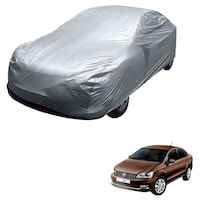 Picture of Kozdiko Matty Car Body Cover with Buckle Belt for Volkswagen Vento, KZDO394415, Large, Silver