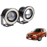 Picture of Kozdiko Led Projector Fog Light Cob with Angel Eye Ring for Maruti Suzuki Alto 800, 15W, Set of 2