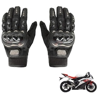 Picture of Kozdiko Motorcycle Gloves for Yamaha YZF R15, KZDO394162, Black, XL, Pack of 2