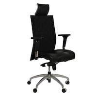 Exotic Chairs Highback Executive Chair with Moveable & Adjustable, Weavy Black
