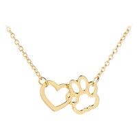 Picture of Rack Jack Women's Heart and Paw Pendant, Gold