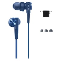 Picture of Sony Wired In-Ear Headphones with Mic, MDR-XB55AP, Blue
