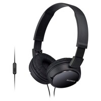 Picture of Sony Wired On-Ear Headphones with Mic, MDR-ZX110AP, Black
