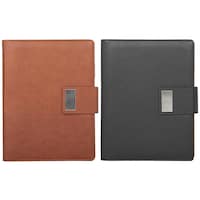 Picture of SMKT Leather Business Diary 2022 with Card & Document Holder, Black & Brown, Pack of 2