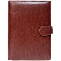 SMKT Vegan Leather Business Diary 2023 with Card & Document Holder, PSJ-1520, Tan