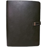 SMKT Vegan Leather Business Diary 2023 with Card & Document Holder, PSJ-1521, Black
