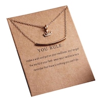 Picture of Rack Jack Women's You Rule  Double Layered Pendant, Gold, Freesize